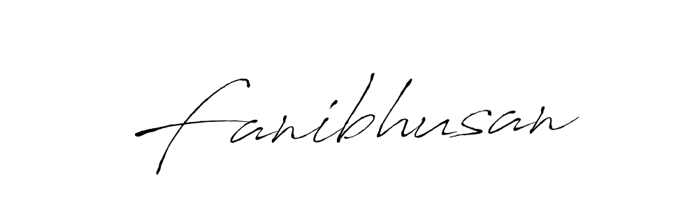 How to make Fanibhusan signature? Antro_Vectra is a professional autograph style. Create handwritten signature for Fanibhusan name. Fanibhusan signature style 6 images and pictures png