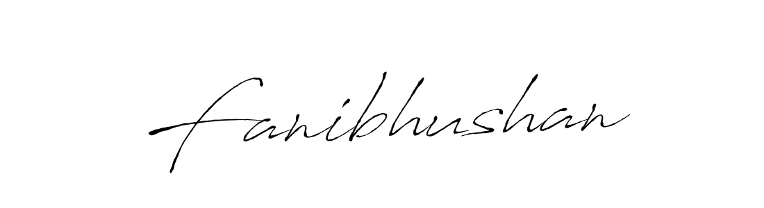 Design your own signature with our free online signature maker. With this signature software, you can create a handwritten (Antro_Vectra) signature for name Fanibhushan. Fanibhushan signature style 6 images and pictures png