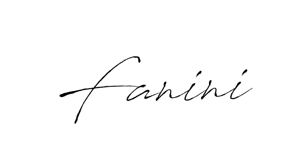 Design your own signature with our free online signature maker. With this signature software, you can create a handwritten (Antro_Vectra) signature for name Fanini. Fanini signature style 6 images and pictures png