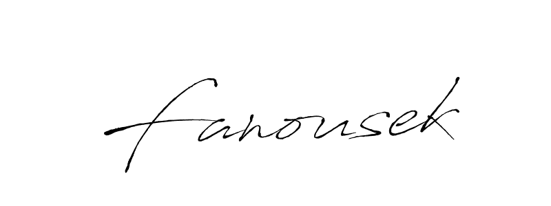 Design your own signature with our free online signature maker. With this signature software, you can create a handwritten (Antro_Vectra) signature for name Fanousek. Fanousek signature style 6 images and pictures png