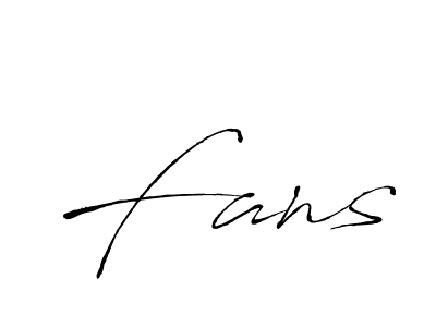 Make a beautiful signature design for name Fans. With this signature (Antro_Vectra) style, you can create a handwritten signature for free. Fans signature style 6 images and pictures png