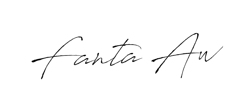 Design your own signature with our free online signature maker. With this signature software, you can create a handwritten (Antro_Vectra) signature for name Fanta Aw. Fanta Aw signature style 6 images and pictures png