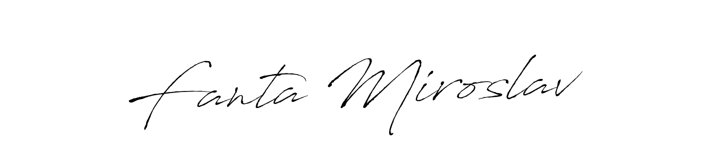 Antro_Vectra is a professional signature style that is perfect for those who want to add a touch of class to their signature. It is also a great choice for those who want to make their signature more unique. Get Fanta Miroslav name to fancy signature for free. Fanta Miroslav signature style 6 images and pictures png