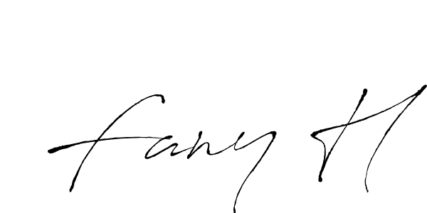 Use a signature maker to create a handwritten signature online. With this signature software, you can design (Antro_Vectra) your own signature for name Fany H. Fany H signature style 6 images and pictures png