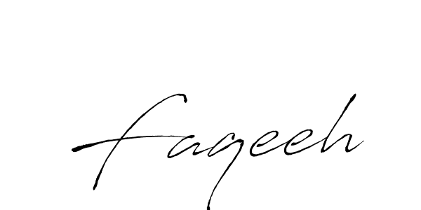 Make a beautiful signature design for name Faqeeh. With this signature (Antro_Vectra) style, you can create a handwritten signature for free. Faqeeh signature style 6 images and pictures png