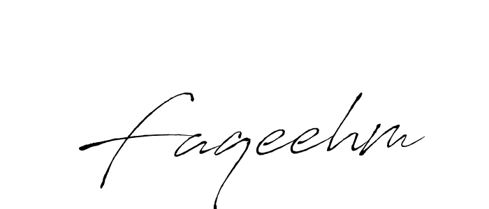 Use a signature maker to create a handwritten signature online. With this signature software, you can design (Antro_Vectra) your own signature for name Faqeehm. Faqeehm signature style 6 images and pictures png