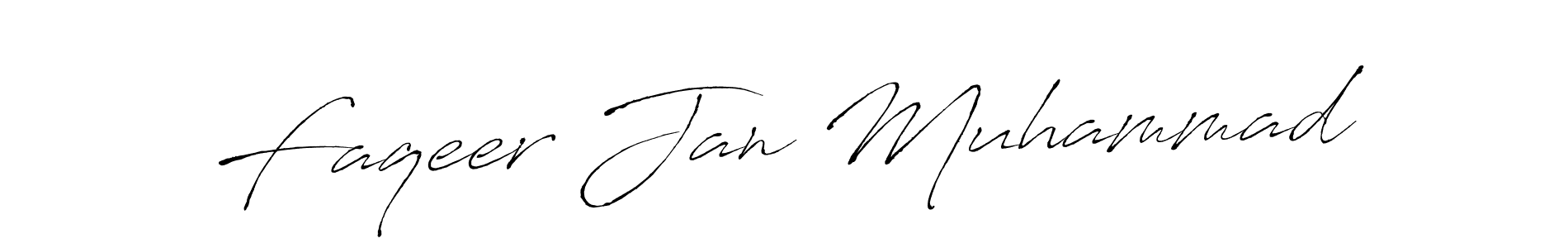 Design your own signature with our free online signature maker. With this signature software, you can create a handwritten (Antro_Vectra) signature for name Faqeer Jan Muhammad. Faqeer Jan Muhammad signature style 6 images and pictures png