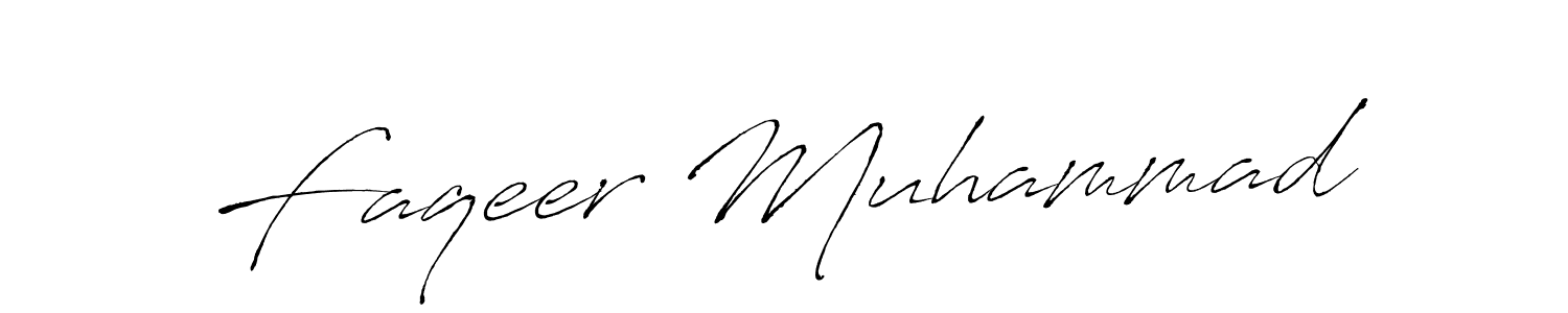 Make a beautiful signature design for name Faqeer Muhammad. With this signature (Antro_Vectra) style, you can create a handwritten signature for free. Faqeer Muhammad signature style 6 images and pictures png