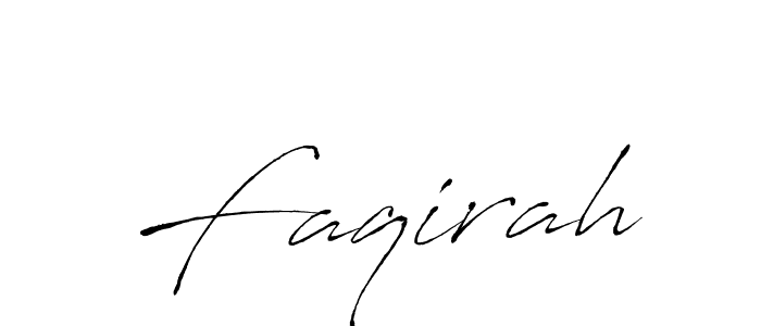 Use a signature maker to create a handwritten signature online. With this signature software, you can design (Antro_Vectra) your own signature for name Faqirah. Faqirah signature style 6 images and pictures png