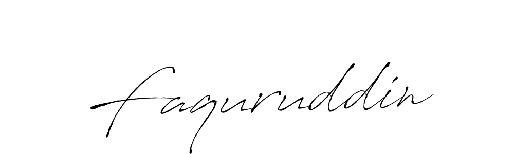 Design your own signature with our free online signature maker. With this signature software, you can create a handwritten (Antro_Vectra) signature for name Faquruddin. Faquruddin signature style 6 images and pictures png