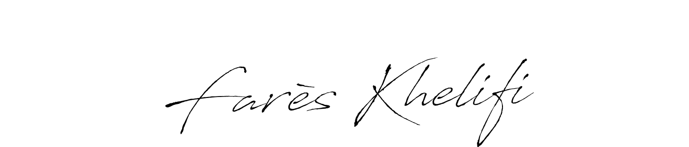 Make a short Farès Khelifi signature style. Manage your documents anywhere anytime using Antro_Vectra. Create and add eSignatures, submit forms, share and send files easily. Farès Khelifi signature style 6 images and pictures png