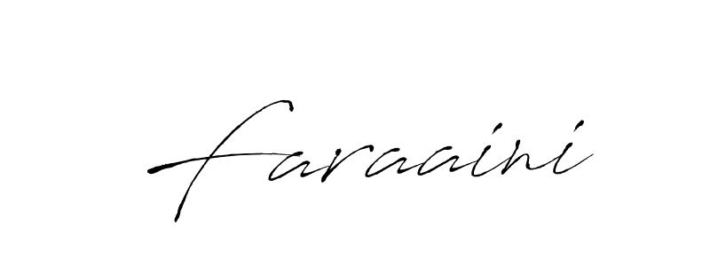 Design your own signature with our free online signature maker. With this signature software, you can create a handwritten (Antro_Vectra) signature for name Faraaini. Faraaini signature style 6 images and pictures png