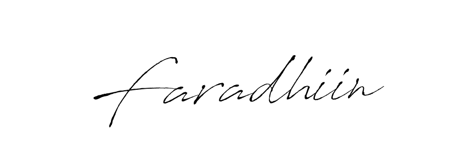 Faradhiin stylish signature style. Best Handwritten Sign (Antro_Vectra) for my name. Handwritten Signature Collection Ideas for my name Faradhiin. Faradhiin signature style 6 images and pictures png