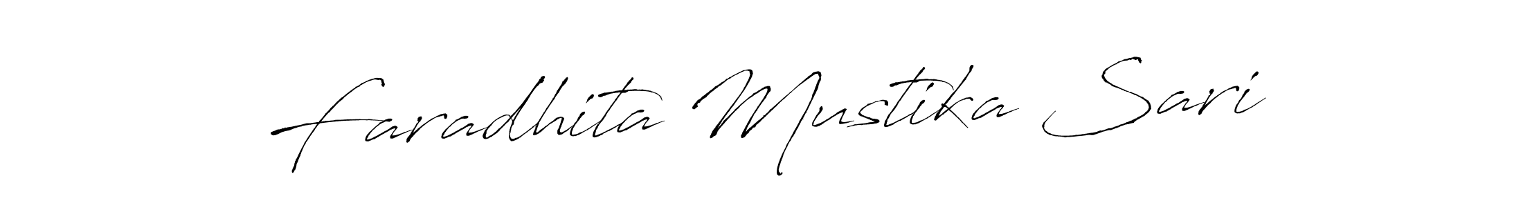 Also You can easily find your signature by using the search form. We will create Faradhita Mustika Sari name handwritten signature images for you free of cost using Antro_Vectra sign style. Faradhita Mustika Sari signature style 6 images and pictures png