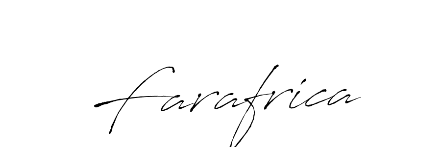 Design your own signature with our free online signature maker. With this signature software, you can create a handwritten (Antro_Vectra) signature for name Farafrica. Farafrica signature style 6 images and pictures png