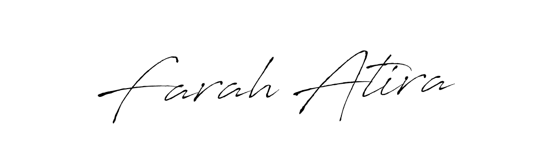 Design your own signature with our free online signature maker. With this signature software, you can create a handwritten (Antro_Vectra) signature for name Farah Atira. Farah Atira signature style 6 images and pictures png