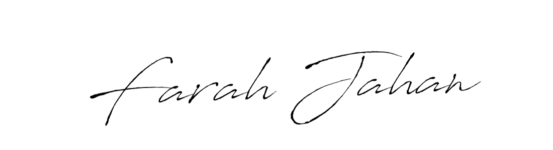 How to make Farah Jahan name signature. Use Antro_Vectra style for creating short signs online. This is the latest handwritten sign. Farah Jahan signature style 6 images and pictures png