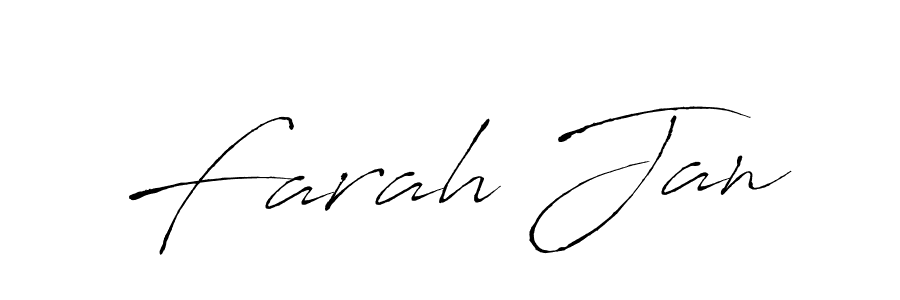 Create a beautiful signature design for name Farah Jan. With this signature (Antro_Vectra) fonts, you can make a handwritten signature for free. Farah Jan signature style 6 images and pictures png