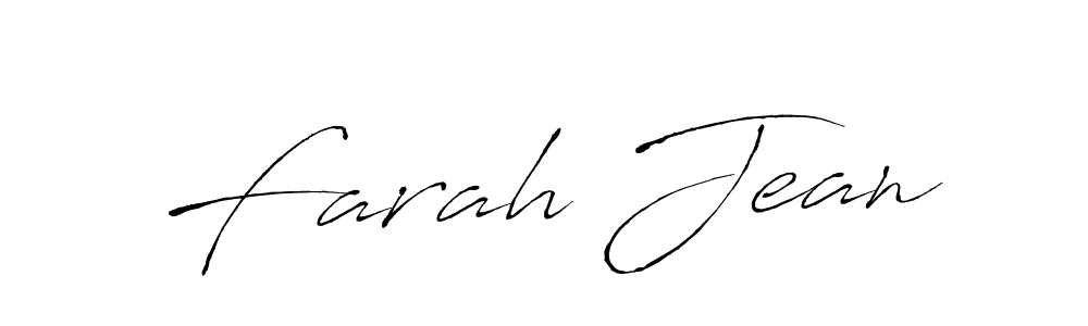 How to make Farah Jean name signature. Use Antro_Vectra style for creating short signs online. This is the latest handwritten sign. Farah Jean signature style 6 images and pictures png
