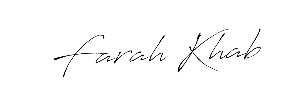 You can use this online signature creator to create a handwritten signature for the name Farah Khab. This is the best online autograph maker. Farah Khab signature style 6 images and pictures png
