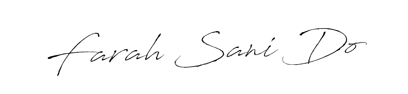 Farah Sani Do stylish signature style. Best Handwritten Sign (Antro_Vectra) for my name. Handwritten Signature Collection Ideas for my name Farah Sani Do. Farah Sani Do signature style 6 images and pictures png