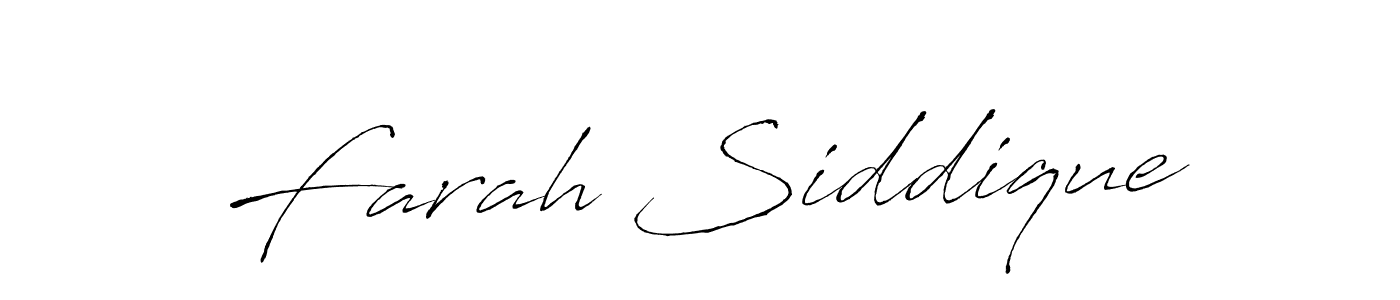 How to make Farah Siddique name signature. Use Antro_Vectra style for creating short signs online. This is the latest handwritten sign. Farah Siddique signature style 6 images and pictures png