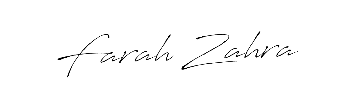 Use a signature maker to create a handwritten signature online. With this signature software, you can design (Antro_Vectra) your own signature for name Farah Zahra. Farah Zahra signature style 6 images and pictures png