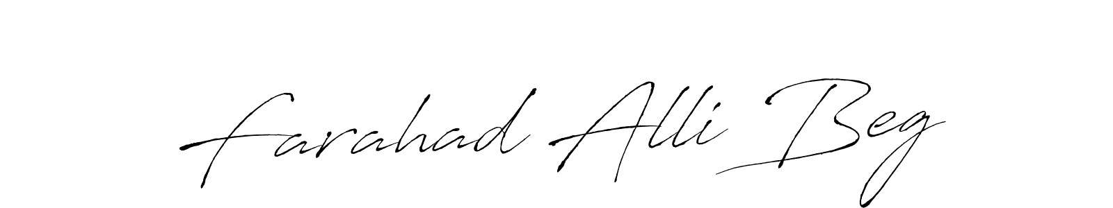 Design your own signature with our free online signature maker. With this signature software, you can create a handwritten (Antro_Vectra) signature for name Farahad Alli Beg. Farahad Alli Beg signature style 6 images and pictures png