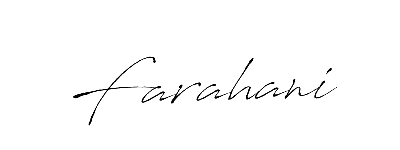 Farahani stylish signature style. Best Handwritten Sign (Antro_Vectra) for my name. Handwritten Signature Collection Ideas for my name Farahani. Farahani signature style 6 images and pictures png