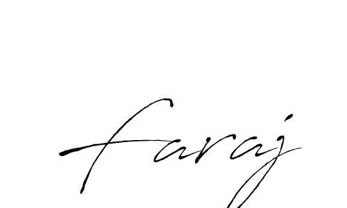 Make a beautiful signature design for name Faraj. With this signature (Antro_Vectra) style, you can create a handwritten signature for free. Faraj signature style 6 images and pictures png