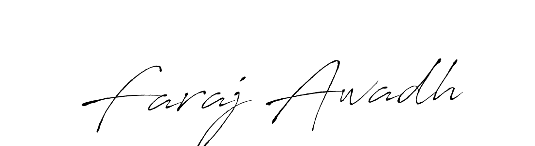 Faraj Awadh stylish signature style. Best Handwritten Sign (Antro_Vectra) for my name. Handwritten Signature Collection Ideas for my name Faraj Awadh. Faraj Awadh signature style 6 images and pictures png