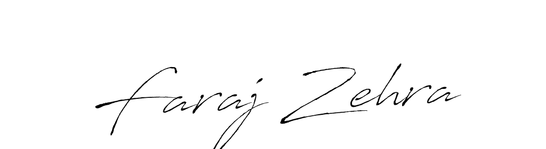 Make a beautiful signature design for name Faraj Zehra. With this signature (Antro_Vectra) style, you can create a handwritten signature for free. Faraj Zehra signature style 6 images and pictures png