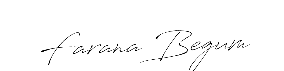 Design your own signature with our free online signature maker. With this signature software, you can create a handwritten (Antro_Vectra) signature for name Farana Begum. Farana Begum signature style 6 images and pictures png
