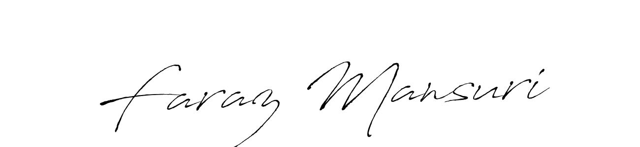 Create a beautiful signature design for name Faraz Mansuri. With this signature (Antro_Vectra) fonts, you can make a handwritten signature for free. Faraz Mansuri signature style 6 images and pictures png