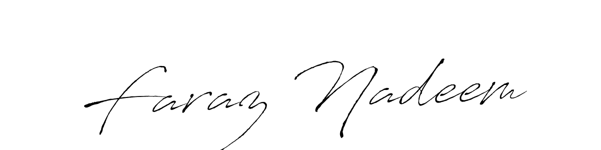 Make a beautiful signature design for name Faraz Nadeem. With this signature (Antro_Vectra) style, you can create a handwritten signature for free. Faraz Nadeem signature style 6 images and pictures png