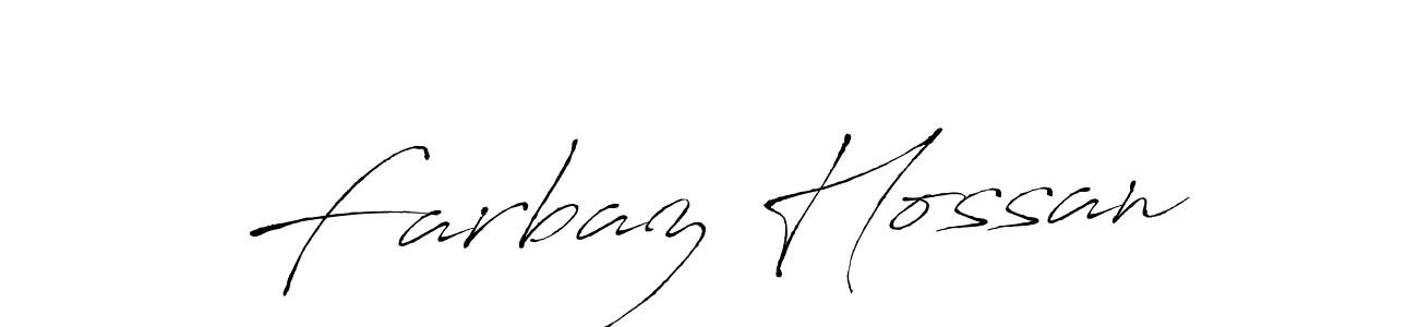 The best way (Antro_Vectra) to make a short signature is to pick only two or three words in your name. The name Farbaz Hossan include a total of six letters. For converting this name. Farbaz Hossan signature style 6 images and pictures png