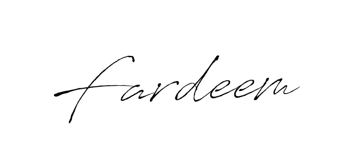 Make a beautiful signature design for name Fardeem. With this signature (Antro_Vectra) style, you can create a handwritten signature for free. Fardeem signature style 6 images and pictures png