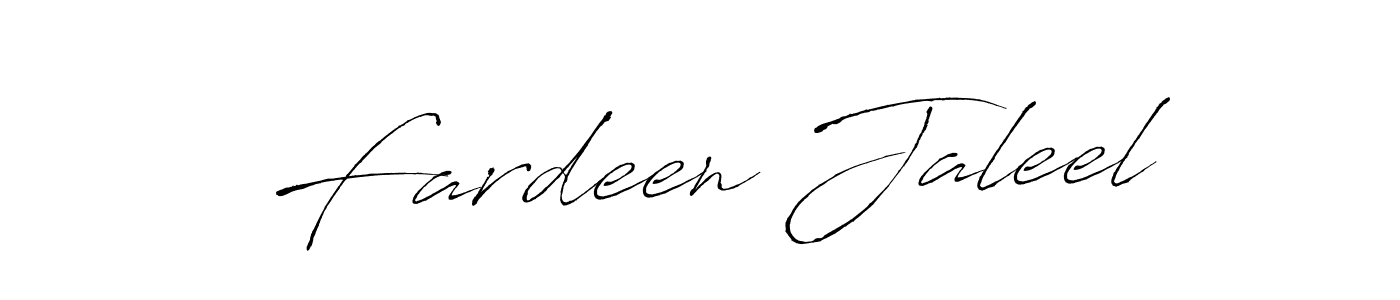 Create a beautiful signature design for name Fardeen Jaleel. With this signature (Antro_Vectra) fonts, you can make a handwritten signature for free. Fardeen Jaleel signature style 6 images and pictures png