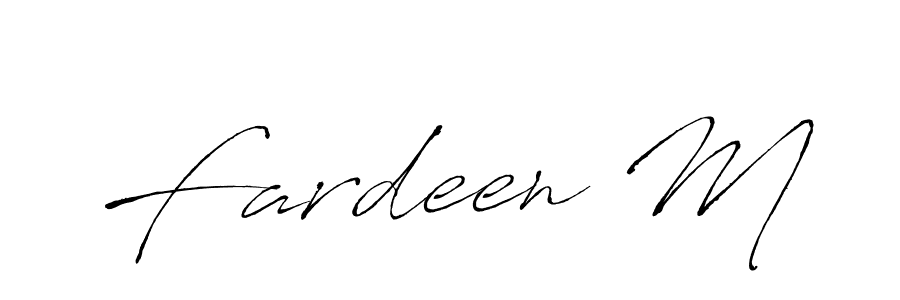 The best way (Antro_Vectra) to make a short signature is to pick only two or three words in your name. The name Fardeen M include a total of six letters. For converting this name. Fardeen M signature style 6 images and pictures png