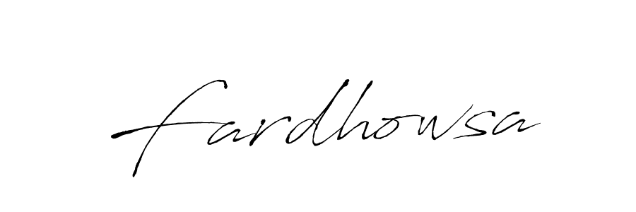 How to make Fardhowsa signature? Antro_Vectra is a professional autograph style. Create handwritten signature for Fardhowsa name. Fardhowsa signature style 6 images and pictures png