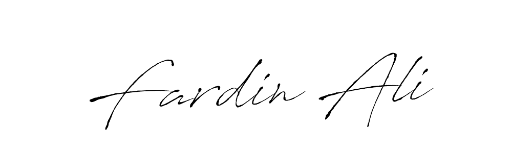 Make a beautiful signature design for name Fardin Ali. With this signature (Antro_Vectra) style, you can create a handwritten signature for free. Fardin Ali signature style 6 images and pictures png