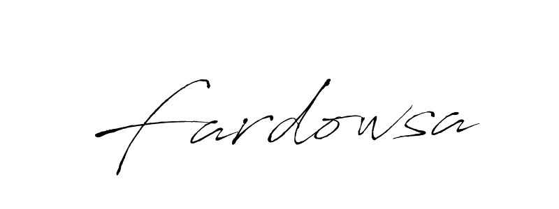 How to make Fardowsa signature? Antro_Vectra is a professional autograph style. Create handwritten signature for Fardowsa name. Fardowsa signature style 6 images and pictures png