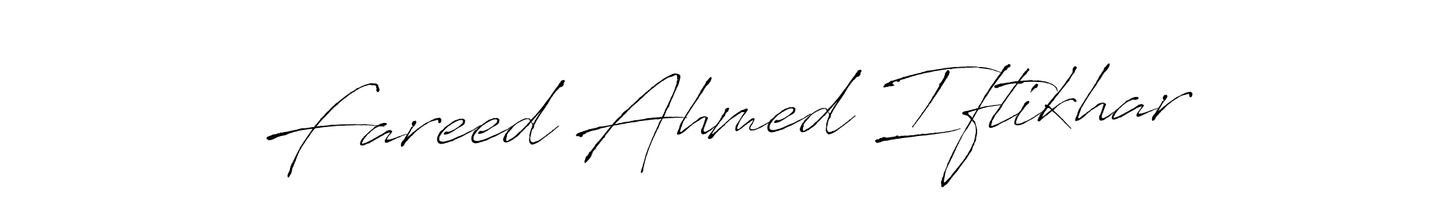 Antro_Vectra is a professional signature style that is perfect for those who want to add a touch of class to their signature. It is also a great choice for those who want to make their signature more unique. Get Fareed Ahmed Iftikhar name to fancy signature for free. Fareed Ahmed Iftikhar signature style 6 images and pictures png