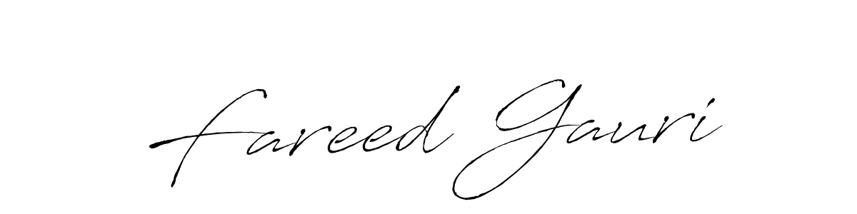 Create a beautiful signature design for name Fareed Gauri. With this signature (Antro_Vectra) fonts, you can make a handwritten signature for free. Fareed Gauri signature style 6 images and pictures png