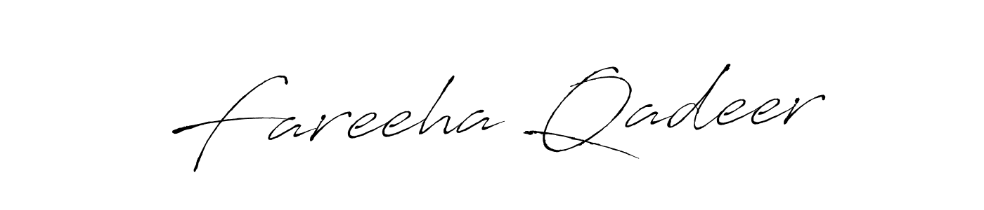 Fareeha Qadeer stylish signature style. Best Handwritten Sign (Antro_Vectra) for my name. Handwritten Signature Collection Ideas for my name Fareeha Qadeer. Fareeha Qadeer signature style 6 images and pictures png