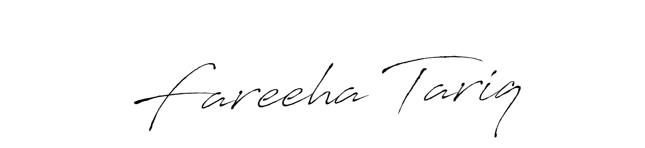 Make a beautiful signature design for name Fareeha Tariq. With this signature (Antro_Vectra) style, you can create a handwritten signature for free. Fareeha Tariq signature style 6 images and pictures png