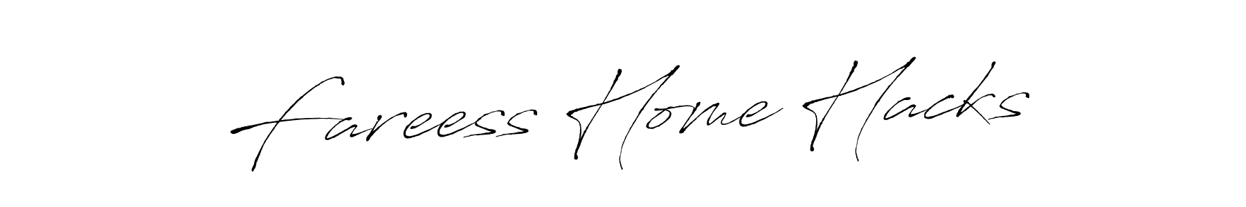 Use a signature maker to create a handwritten signature online. With this signature software, you can design (Antro_Vectra) your own signature for name Fareess Home Hacks. Fareess Home Hacks signature style 6 images and pictures png