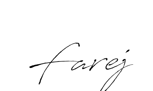 Design your own signature with our free online signature maker. With this signature software, you can create a handwritten (Antro_Vectra) signature for name Farej. Farej signature style 6 images and pictures png