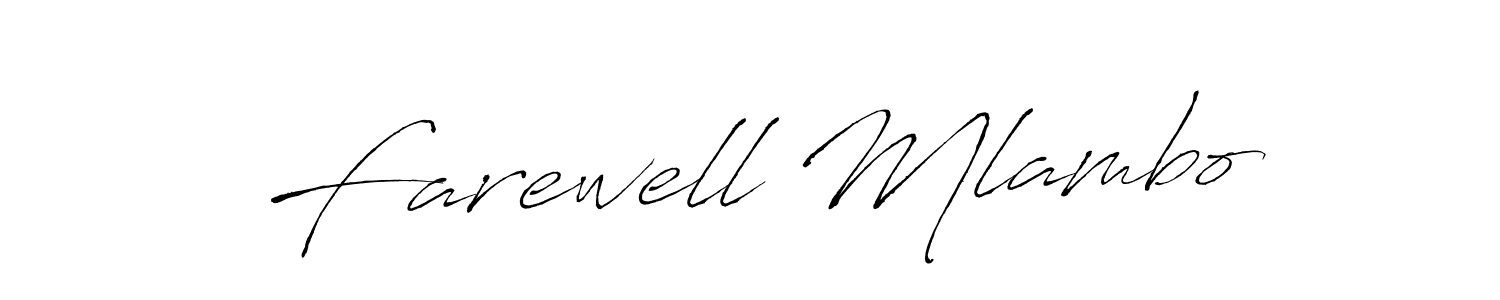 Make a beautiful signature design for name Farewell Mlambo. With this signature (Antro_Vectra) style, you can create a handwritten signature for free. Farewell Mlambo signature style 6 images and pictures png