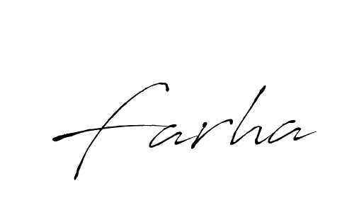 Make a beautiful signature design for name Farha. With this signature (Antro_Vectra) style, you can create a handwritten signature for free. Farha signature style 6 images and pictures png